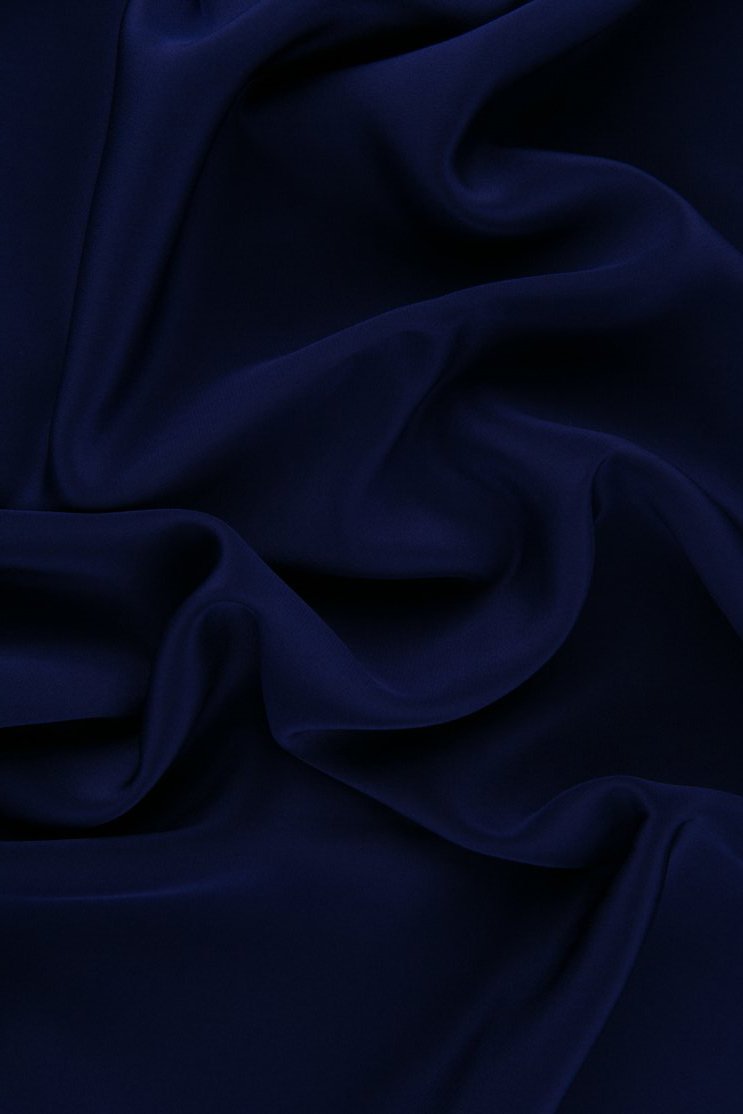 Ultramarine Silk Crepe de Chine Fabric