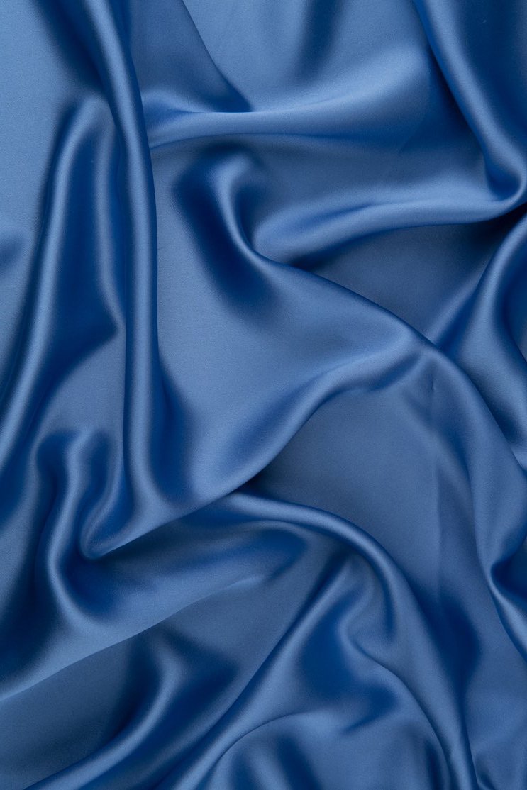 Ultramarine Charmeuse Silk Fabric