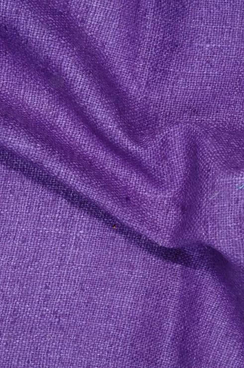 Violet Storm Silk Linen (Matka) Fabric By The Yard