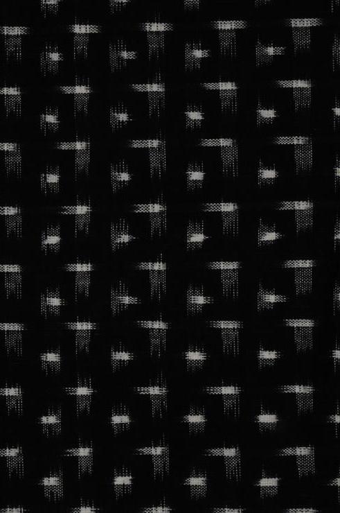 White Black Cotton Ikat 12 Fabric