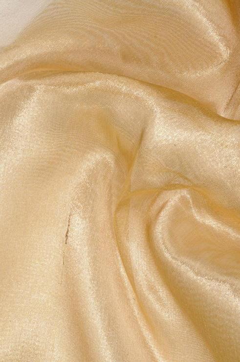 Yellow Gold Metallic Organza Fabric