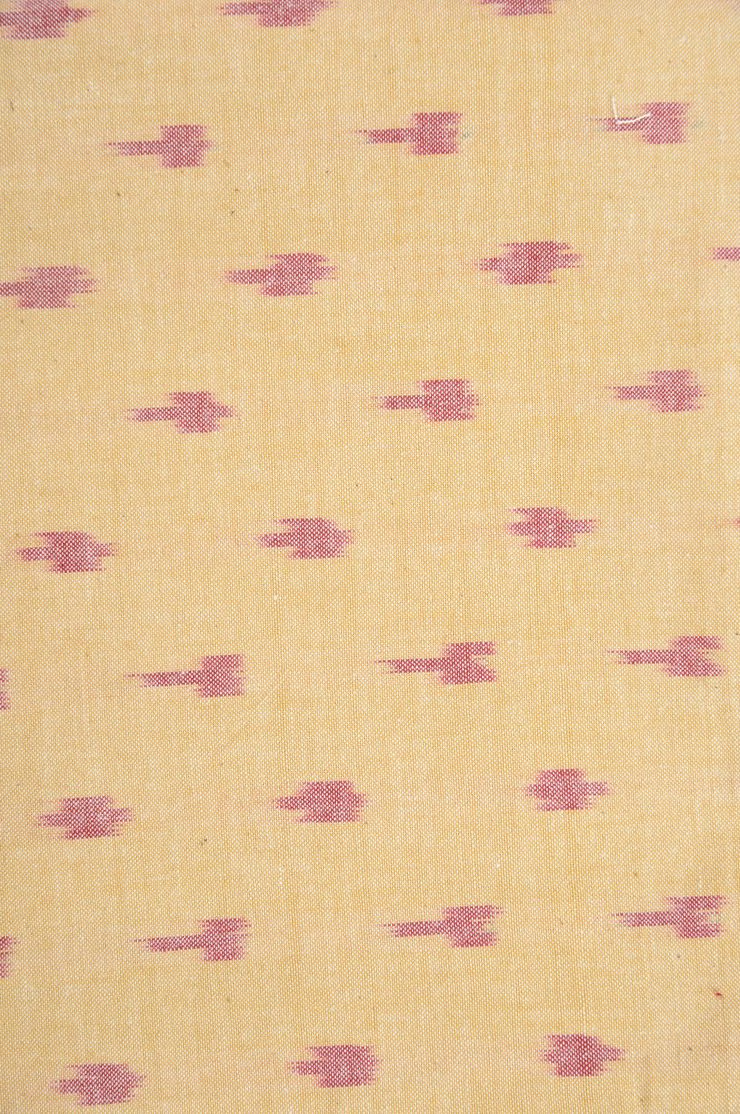 Yellow Gold Cotton Ikat 127 Fabric