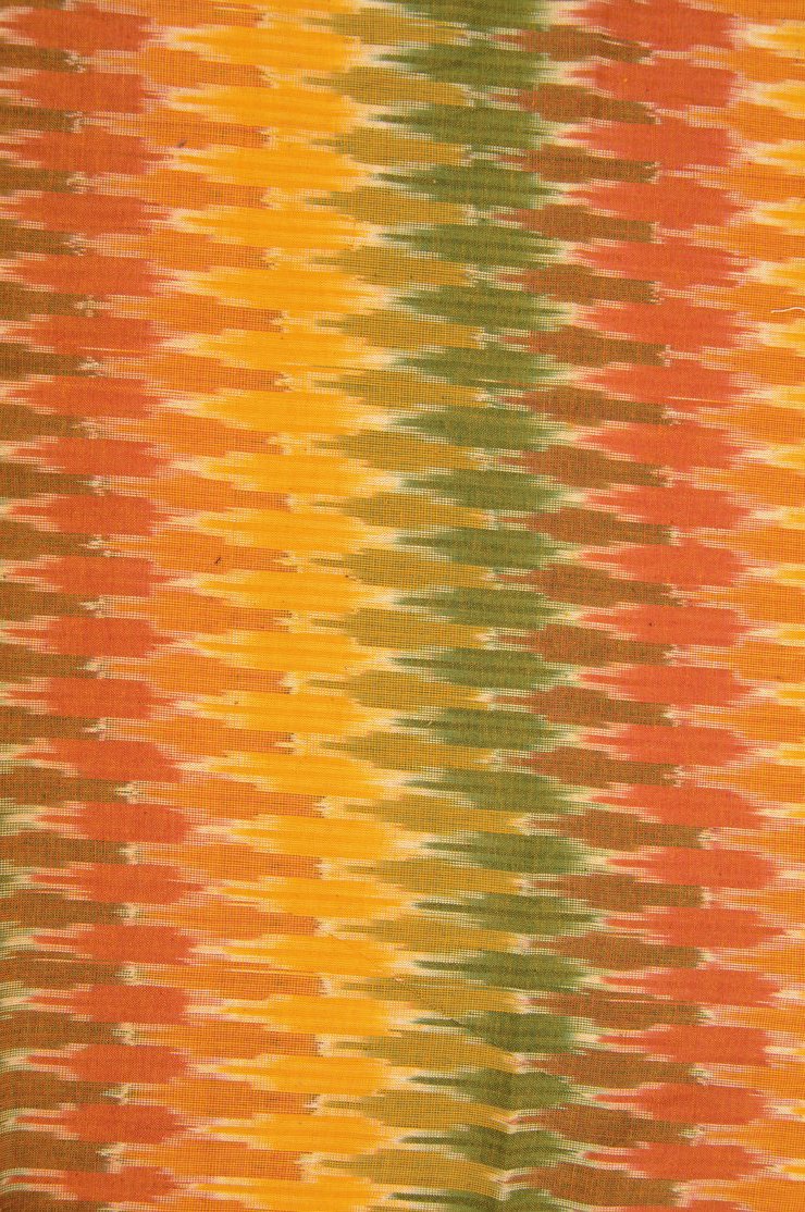 Yellow Cotton Ikat 113 Fabric