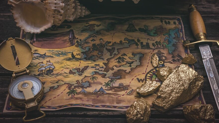 An adventurer game worldmap fits perfectly in a gaming room
