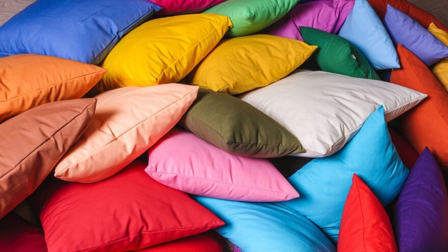 Decorative pillows are a great way to add more colors