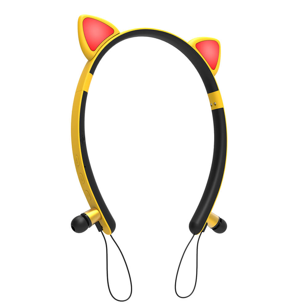 Bluetooth 5.1 Gradient Kitty UwU Headphones RGB 3.5mm Jack - Dubsnatch