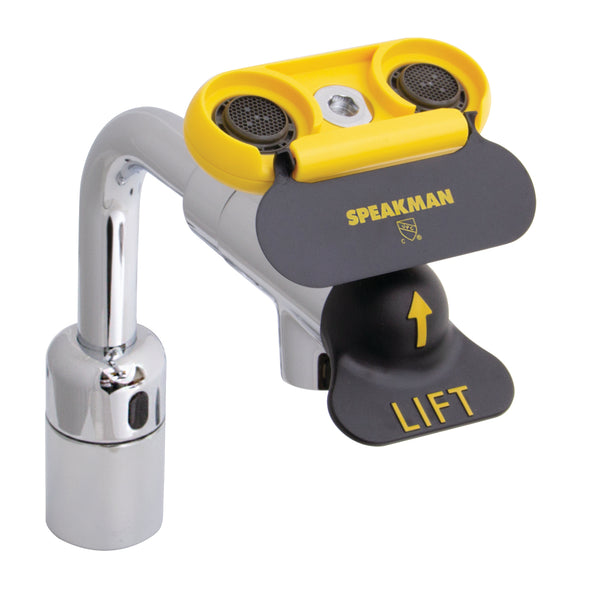 Speakman Eyesaver SEF-18202-8 AC Powered Sensor Eyewash Faucet with In.  Spout  Above Counter Mixer SEF-18202-8