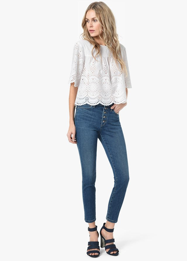 high rise skinny crop jeans