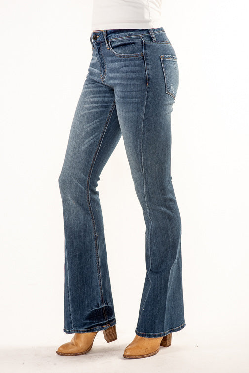 Vervet Highrise Twisted Seam Flare Jean - Gil's Clothing & Denim Bar ...