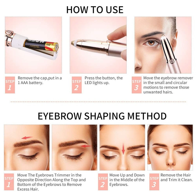 using eyebrow trimmer