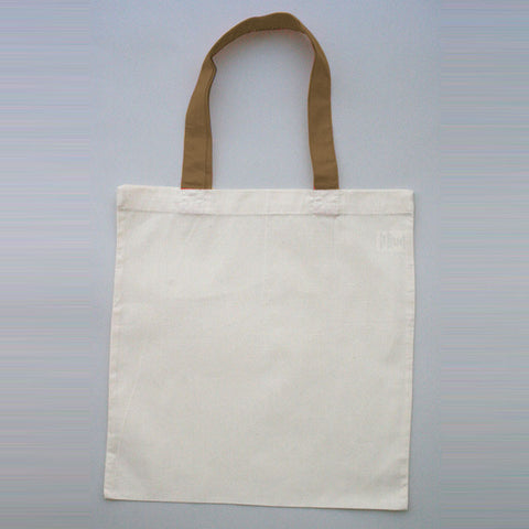 Blank Canvas Tote Bag with Color Handles