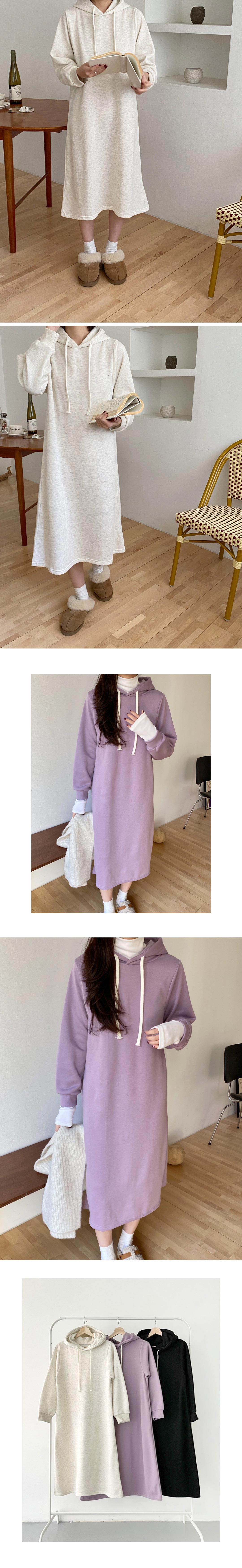 이거 하나 입기 딱 좋은 날씨<br>A라인 후드 원피스<br>A line Hoodie Dress