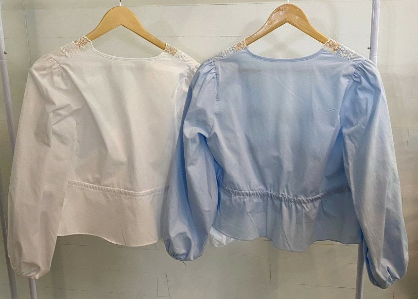 프릴 크롭 블라우스 한국 옷 가게 온라인 샵 스토어 Frill cropped blouse korean fashion online home shopping shop store