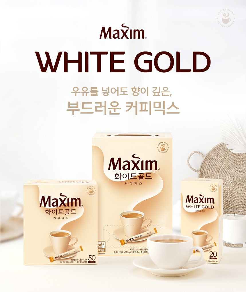 맥심 화이트 골드 커피믹스 Maxim White Gold Coffee Mix 100ea