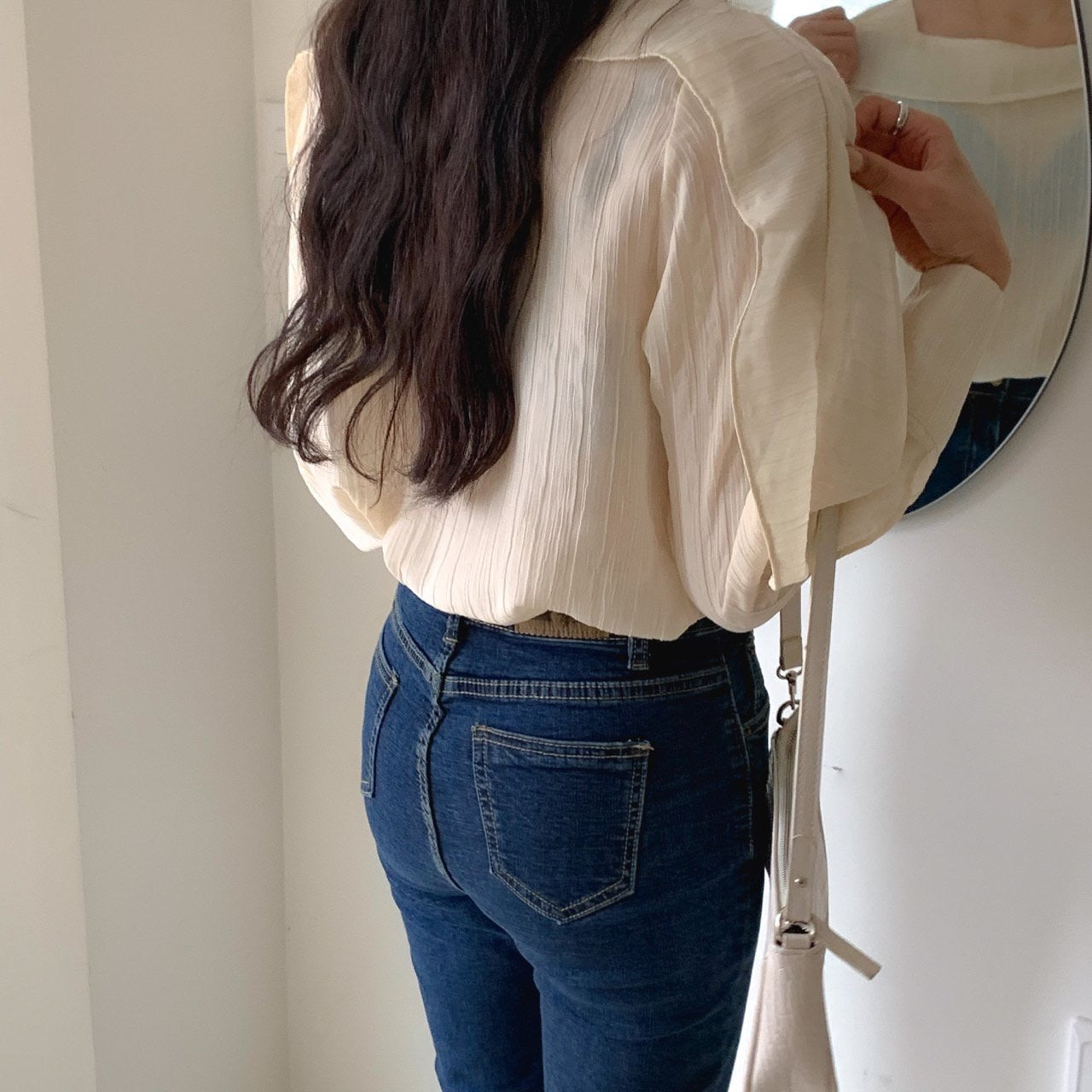 tulip frill blouse Korean fashion online store ootd