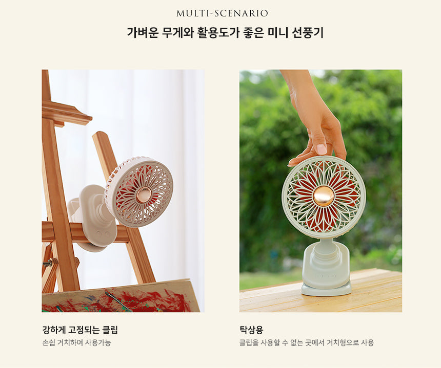 SOTHING 썬플라워 미니 클립형 선풍기 SUNFLOWER CLIP ON FAN