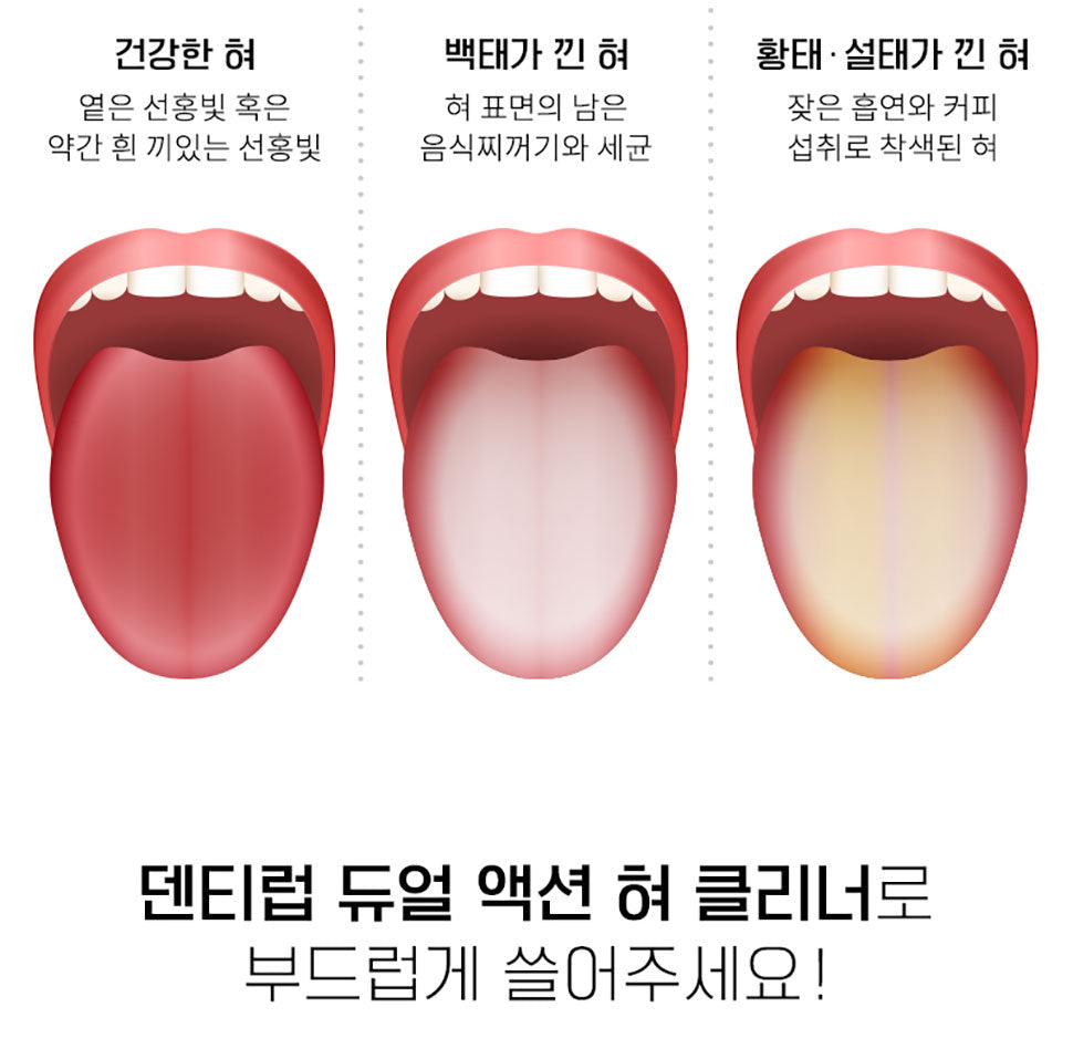 델탈 홈 케어 브랜드 덴티럽 듀얼 액션 혀 클리너 dentiluv dentist dual action Tongue cleaner