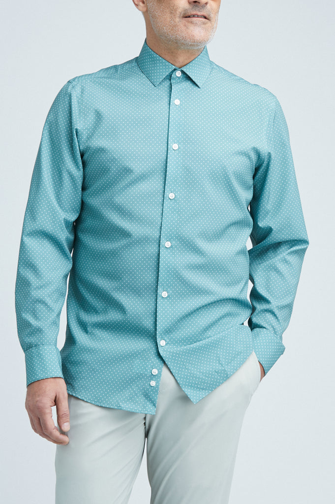 teal green dress shirt