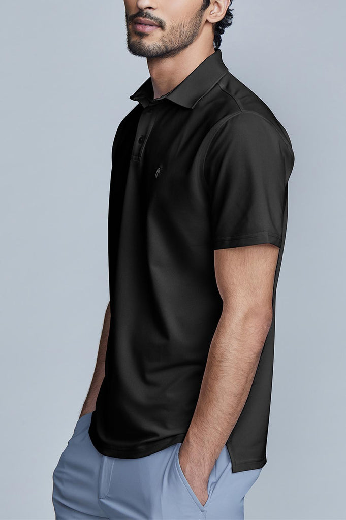 amidoa Men's T Shirts Slim Fit Light Weight Button Down Polo Shirt