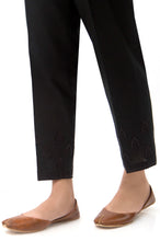 Load image into Gallery viewer, Embroidered Cambric Cigarette Pants  - Black
