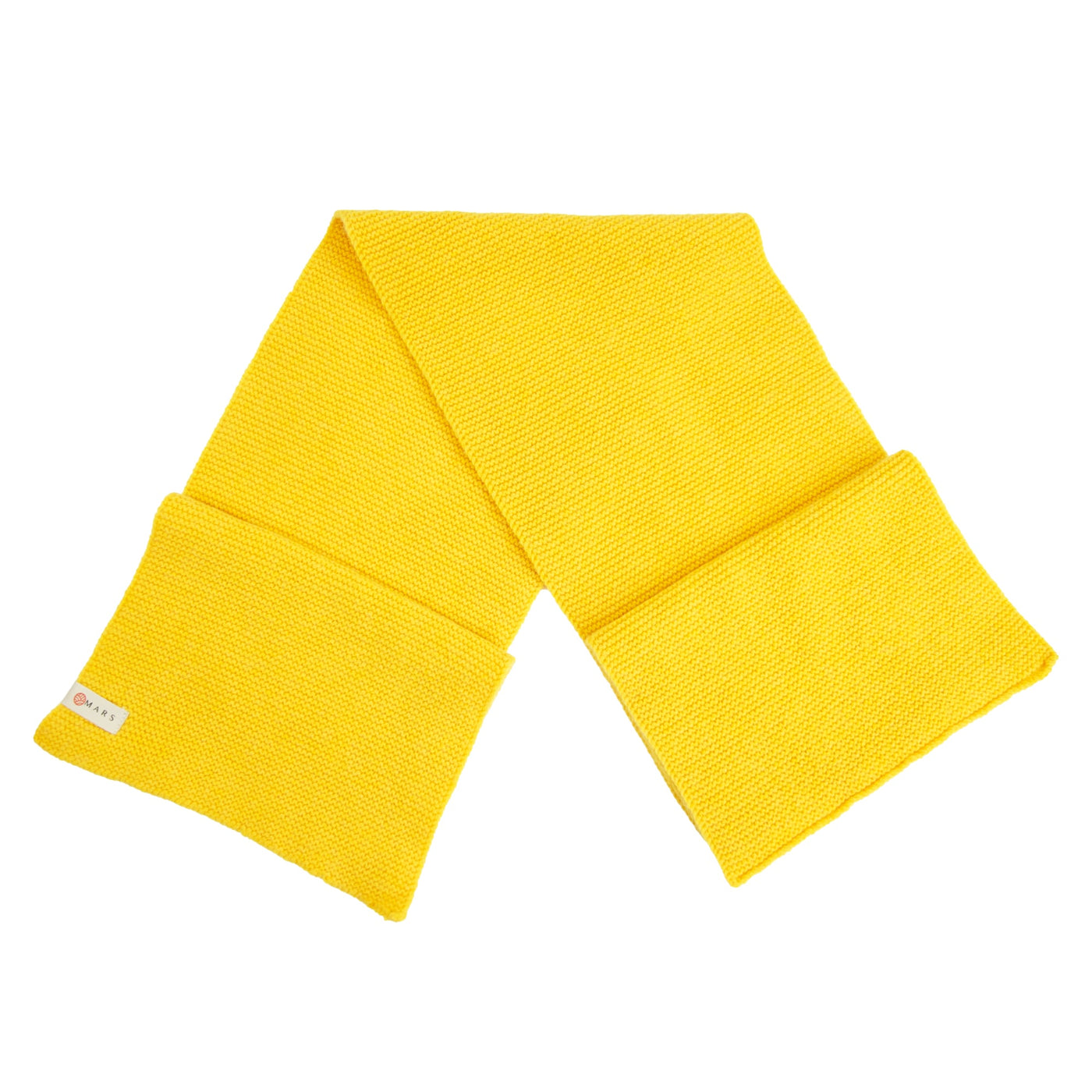 Lambswool Purl Scarf - Solid - Yellow – Mars Knitwear