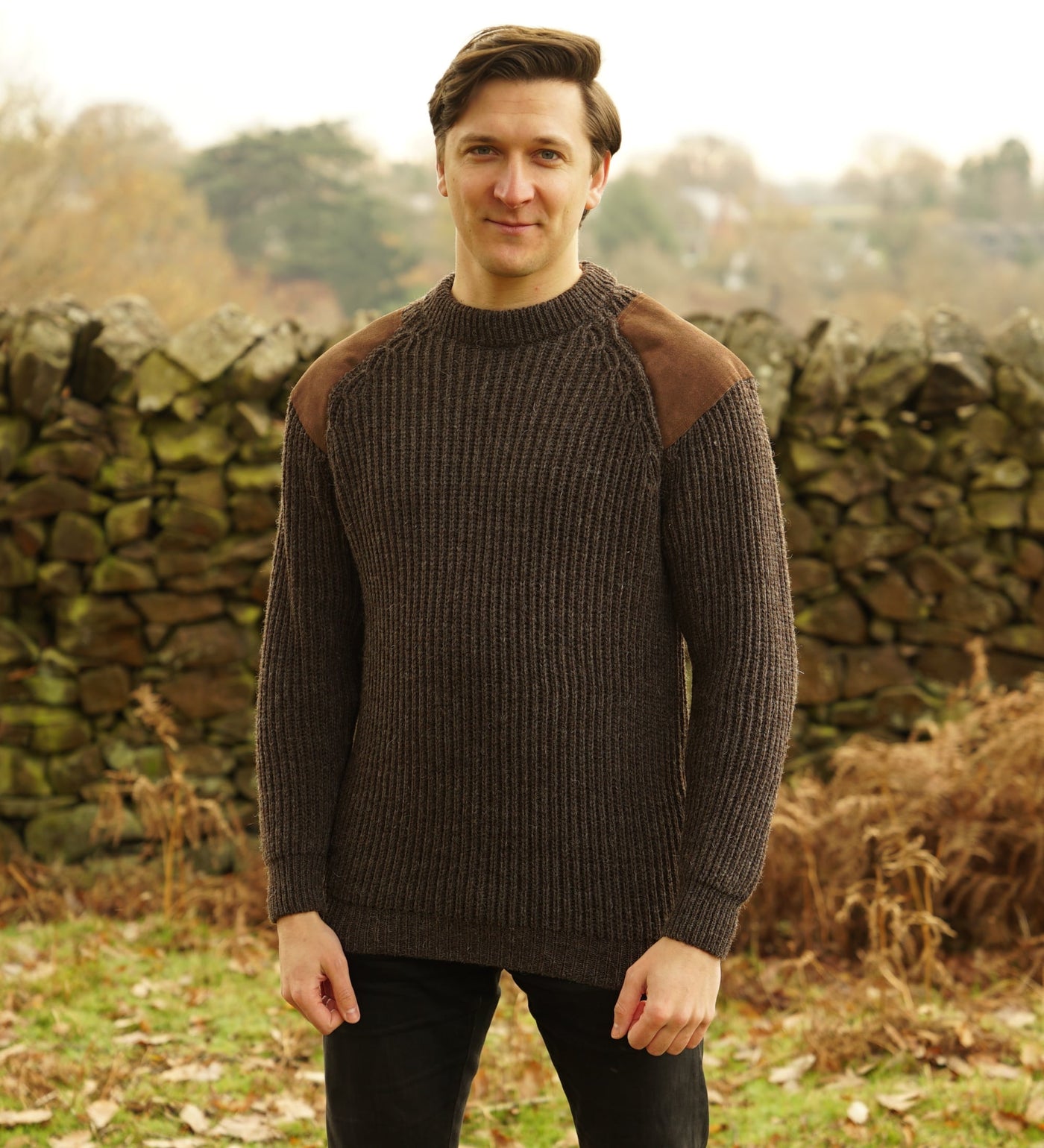 ENNOY ROUND NECK PULLOVER (BROWN)-