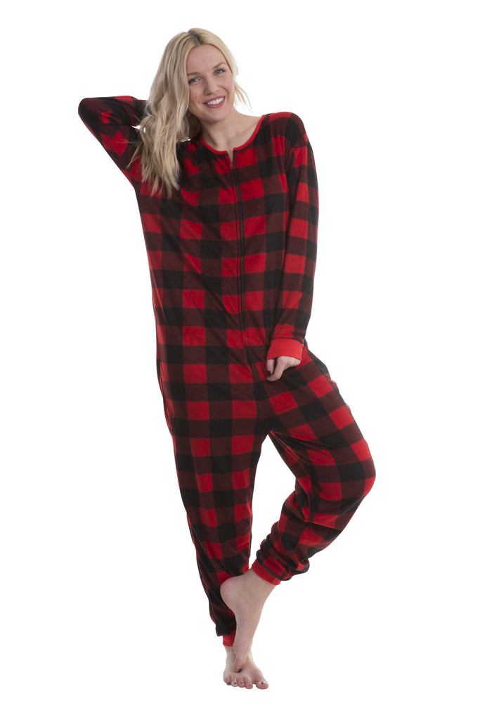 plaid onesie womens