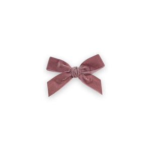 Velvet Hair Bow - Dusty Rose - Luc and Lyla 