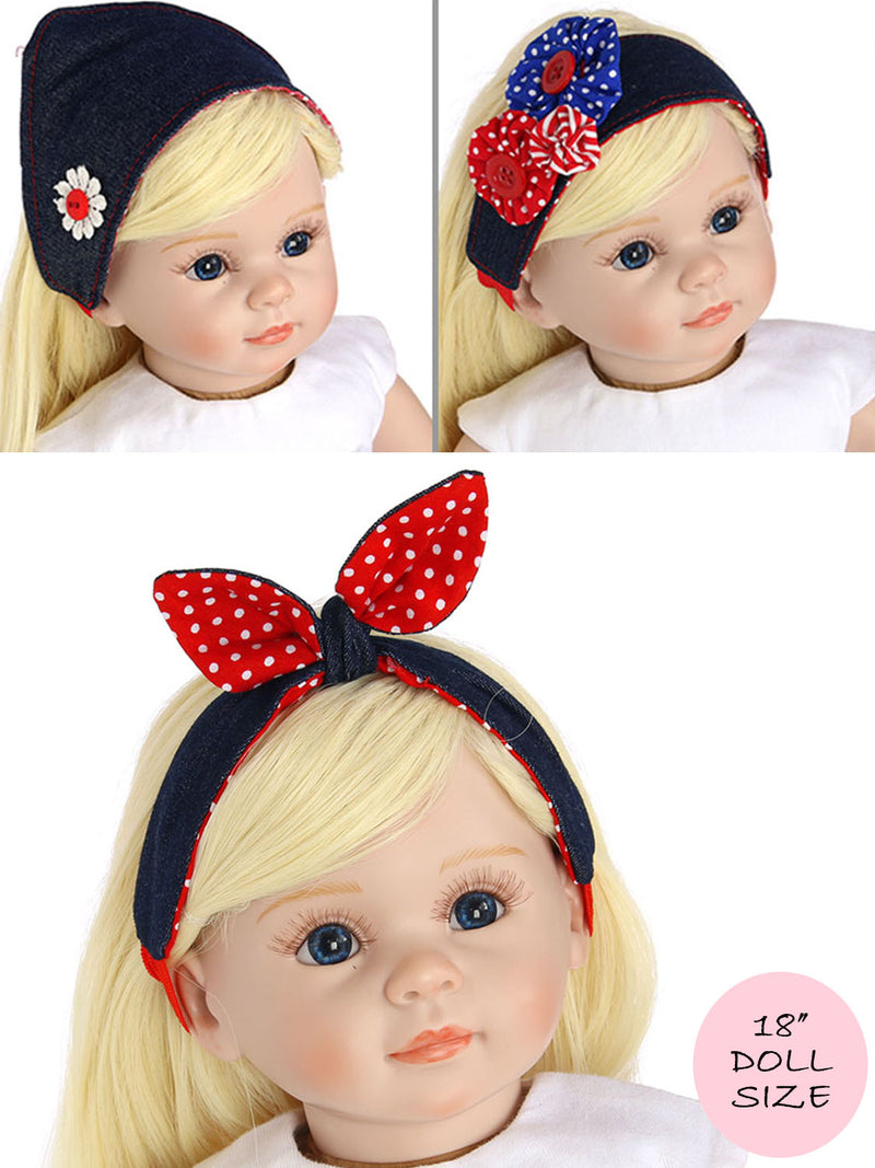 18 doll headbands