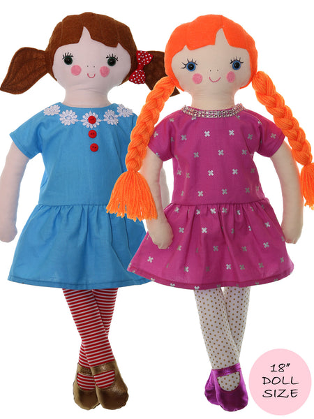 MILLY: 18 inch Doll Pattern - Fabric Doll Pattern, Rag 