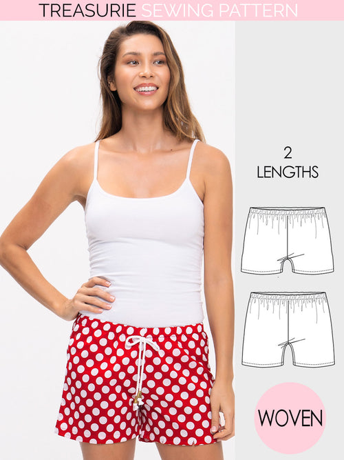 Women's Gym Shorts Pattern – TREASURIE