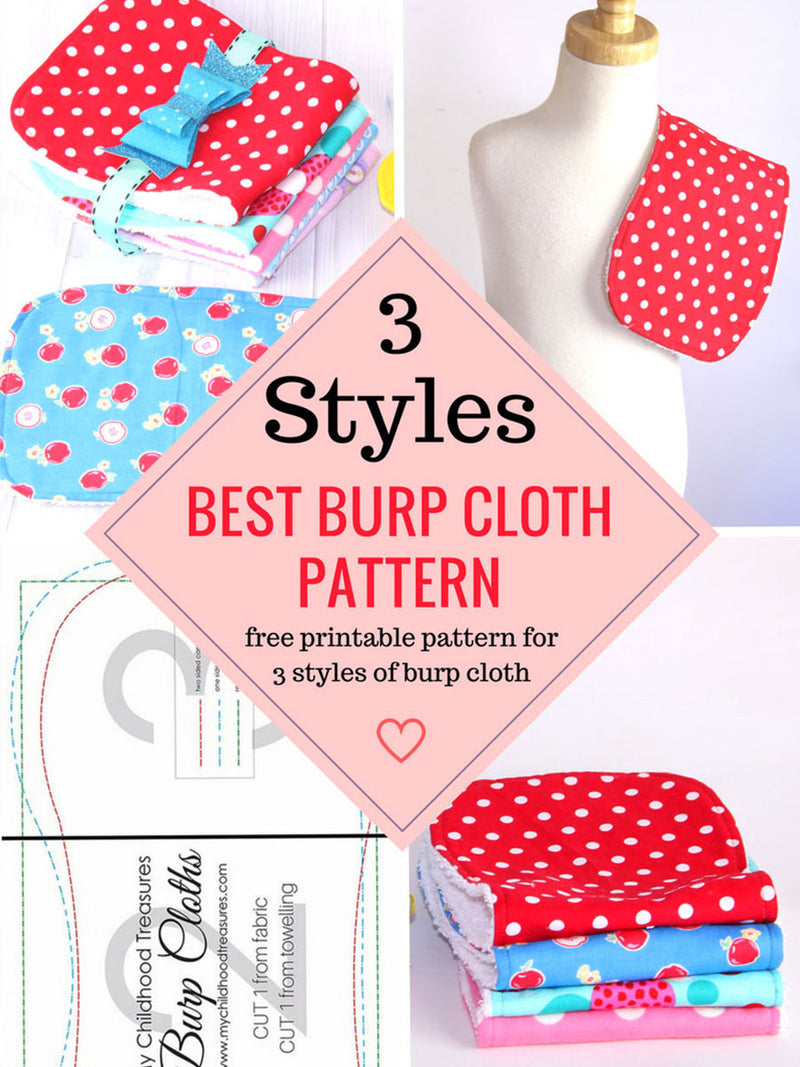 Free Sewing Pattern - Baby Burp Cloth 