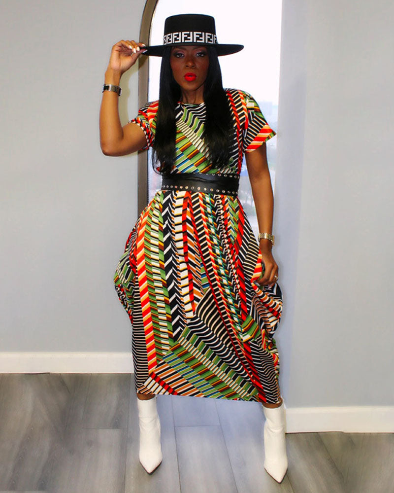 Amaya Print Dress – Divanewlook