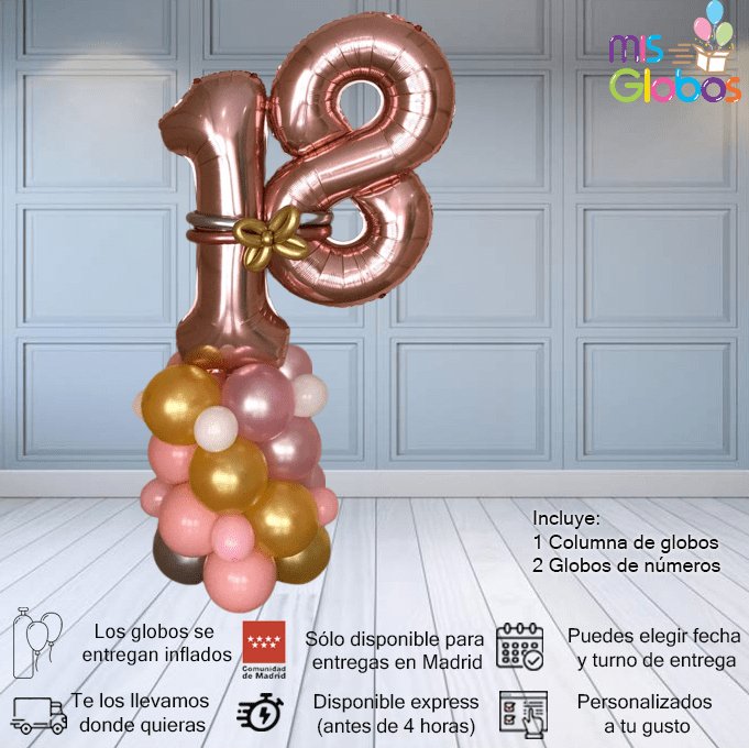 Caja GloBOOM con globos Bautizo azul círculo