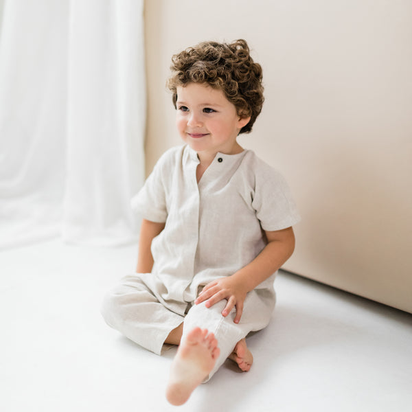 Natural Linen Kids' Shirt, European Linen Shirt for Boy or Girl, Sand Linen  Top for Children, Natural Linen Clothes for Children -  Israel