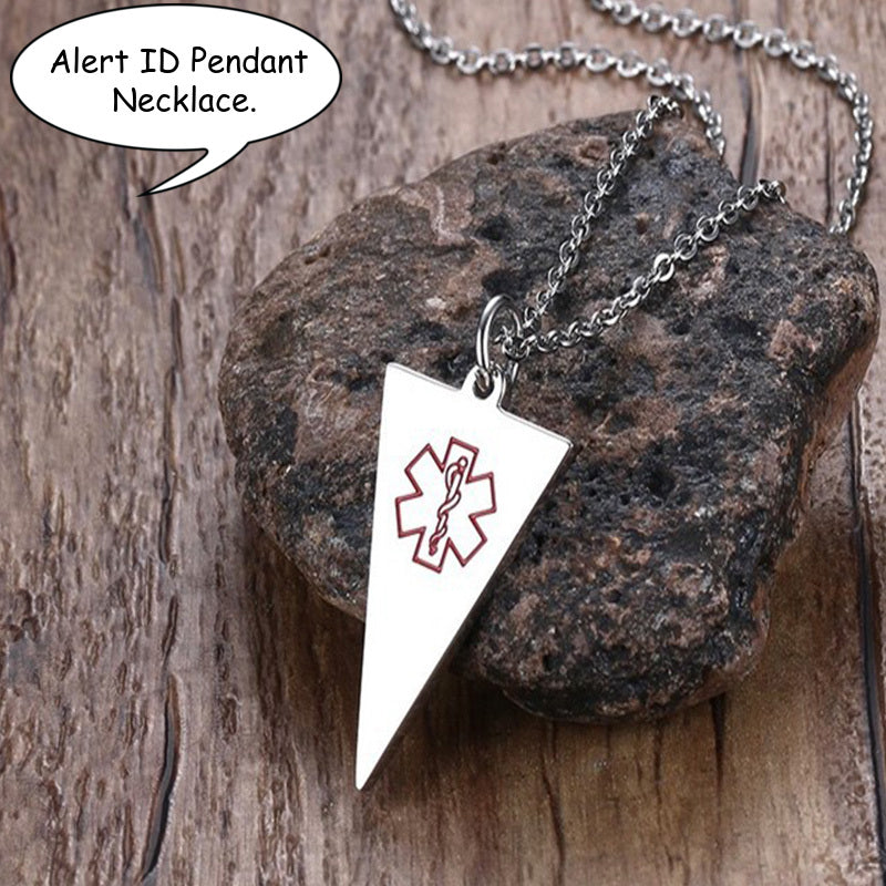 titanium medical id necklace