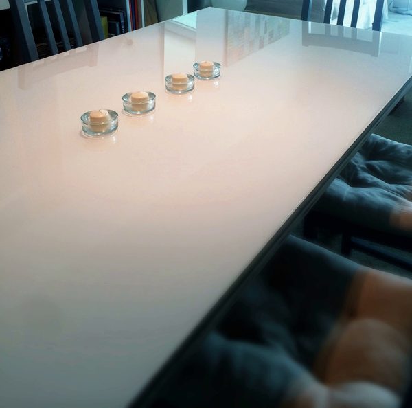A dining epoxy table top