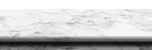 An epoxy marble countertop, seen from the side.