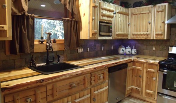 A wooden epoxy kitchen countertop made using UltraClear Table Top Epoxy.