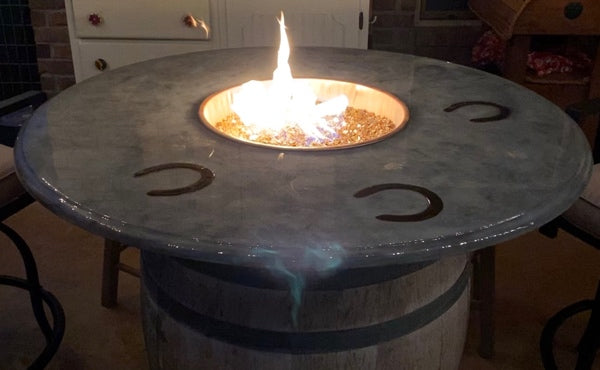 An epoxy table top can hold its own against high heat.