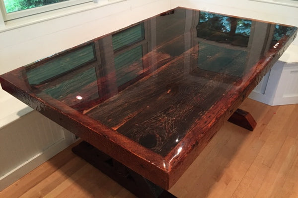 A fully cured epoxy table top