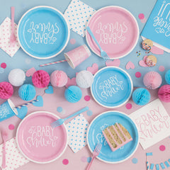 Cute Pink and Blue Baby Shower Decorations