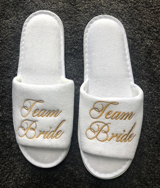 team bride slippers