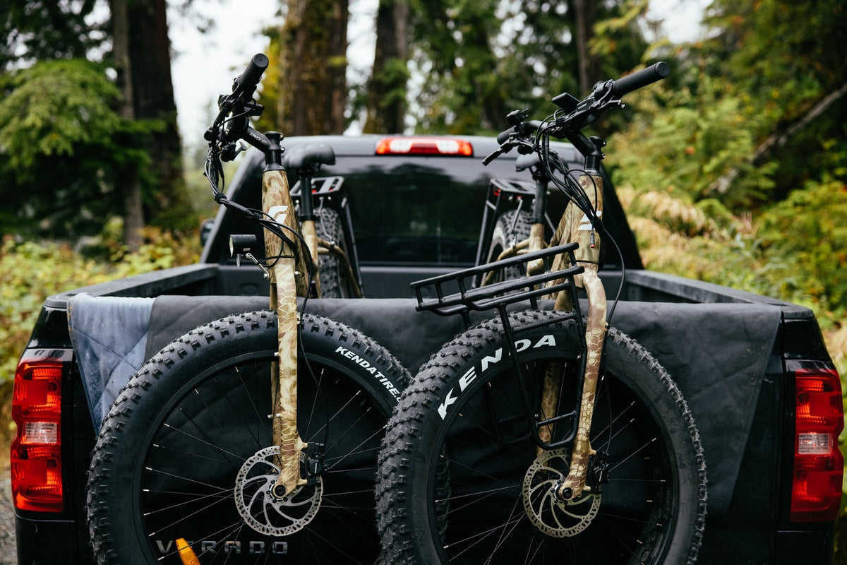 Kenda fat tires visible on Surface 604 Boar Hunter eBikes