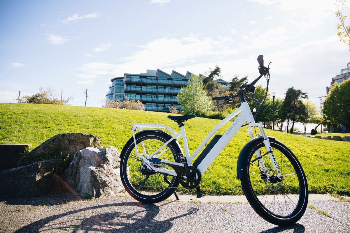 Rook Commuter eBike parked on sidewalk