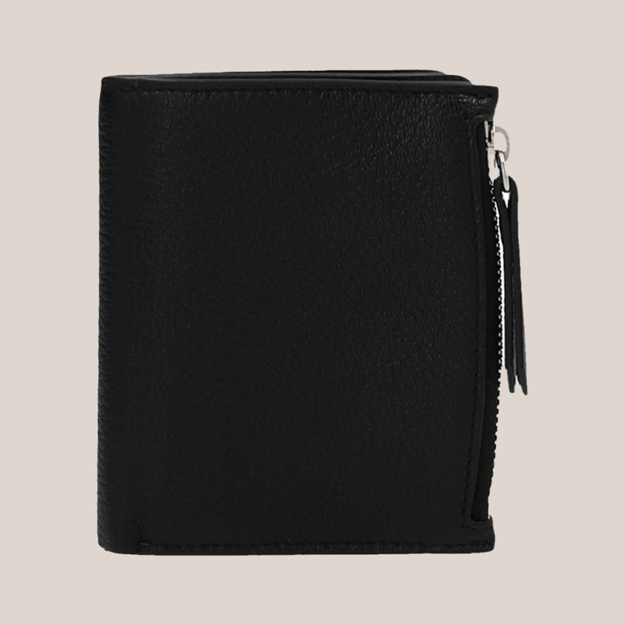 Maison Margiela Stitch Small Flip Flap Lamb Leather Wallet BLACK