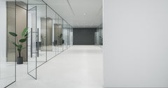 Glass doors in an office space