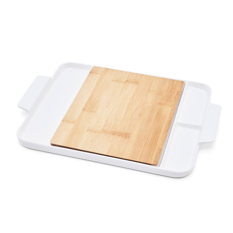 Kuechenprofi Oval Serving Pan with Wooden Board (2 Pack)