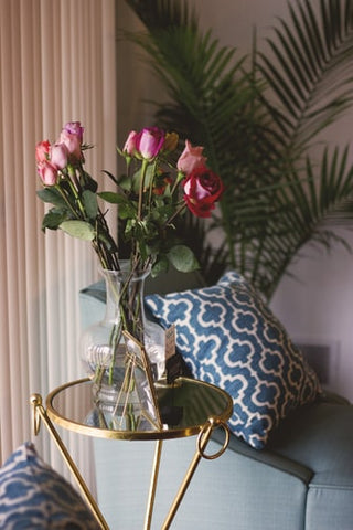 rose plants living room decor ideas