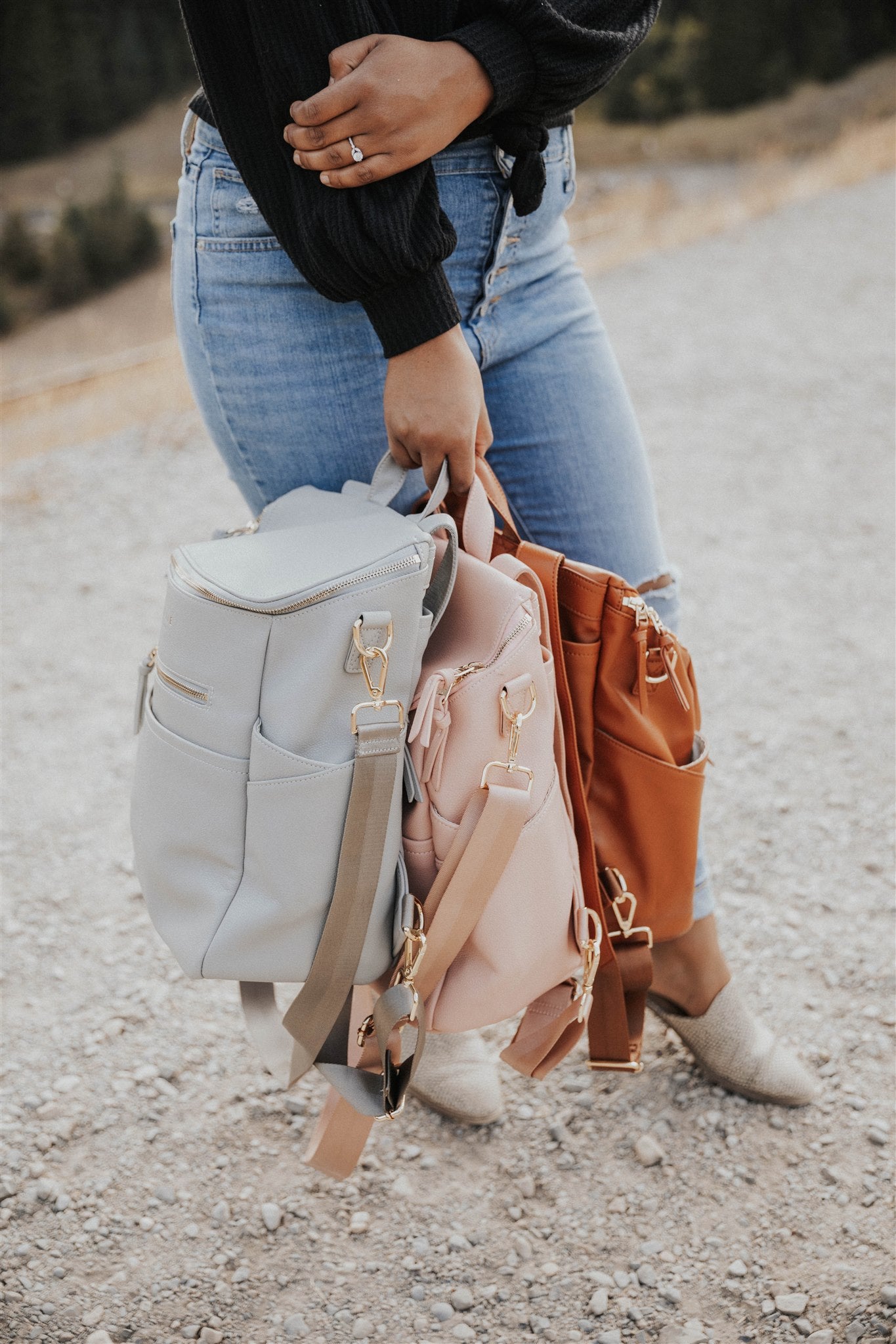 The Capri - Premium Leather Vegan Backpack | Elkie & Co.